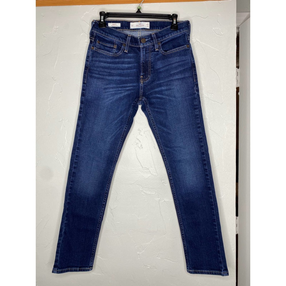 Hollister mens skinny epic flex jeans blue denim fitted hip thigh sz 28 x 30 EUC - Picture 4 of 4